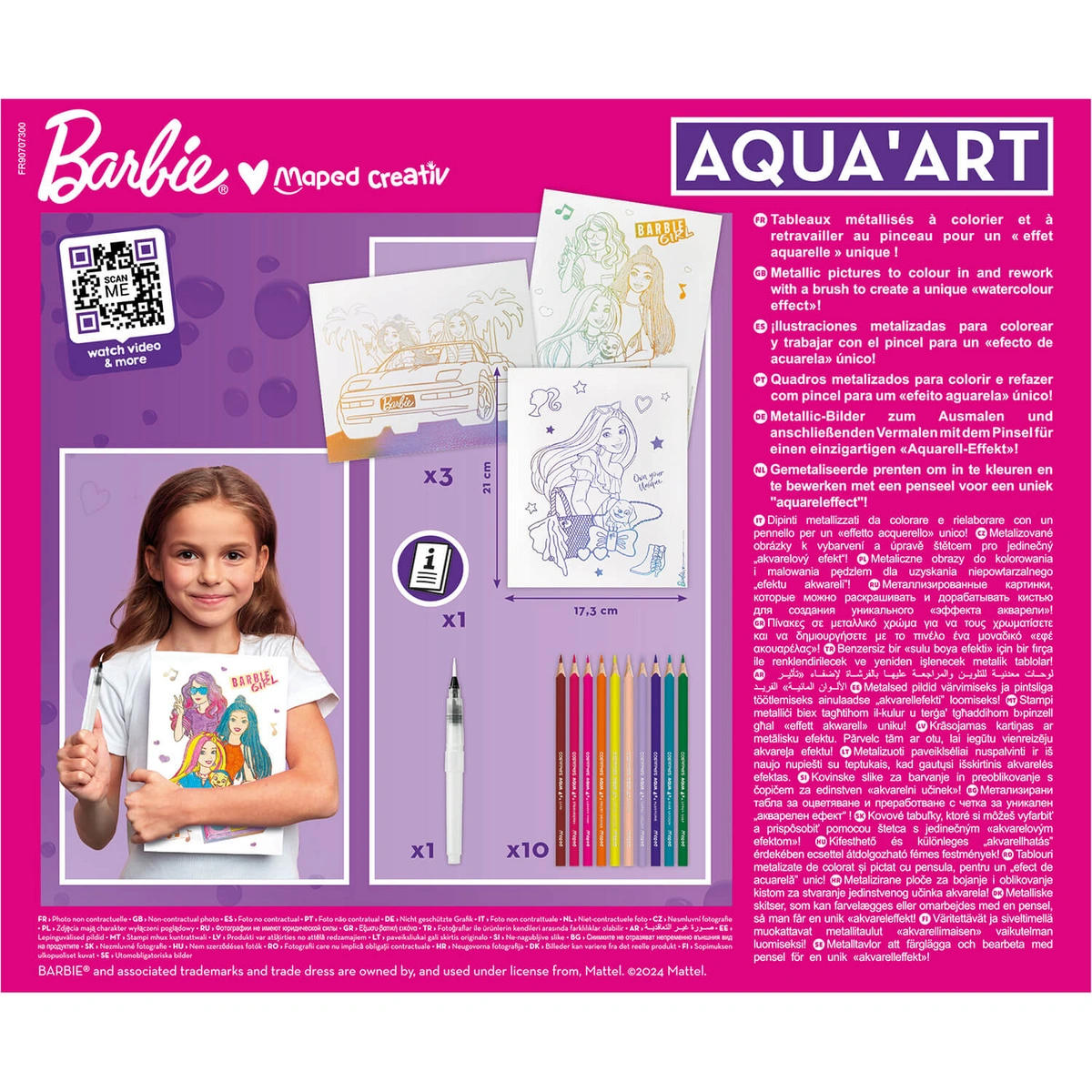 Creativ Aqua Art - obrazy akwarelowe motyw Barbie - obrazek 3